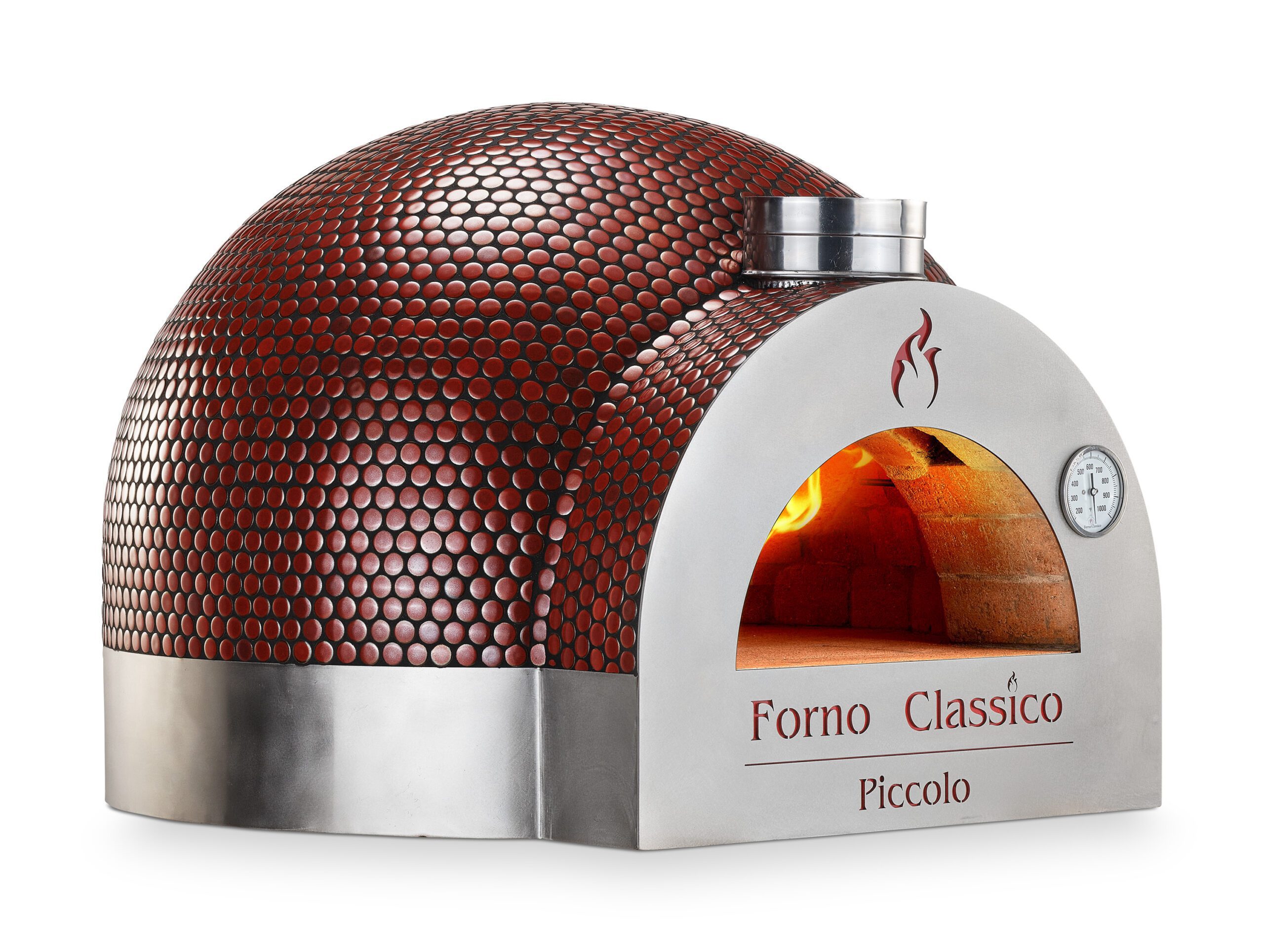 Red Forno Classico Italian Brick pizza oven.