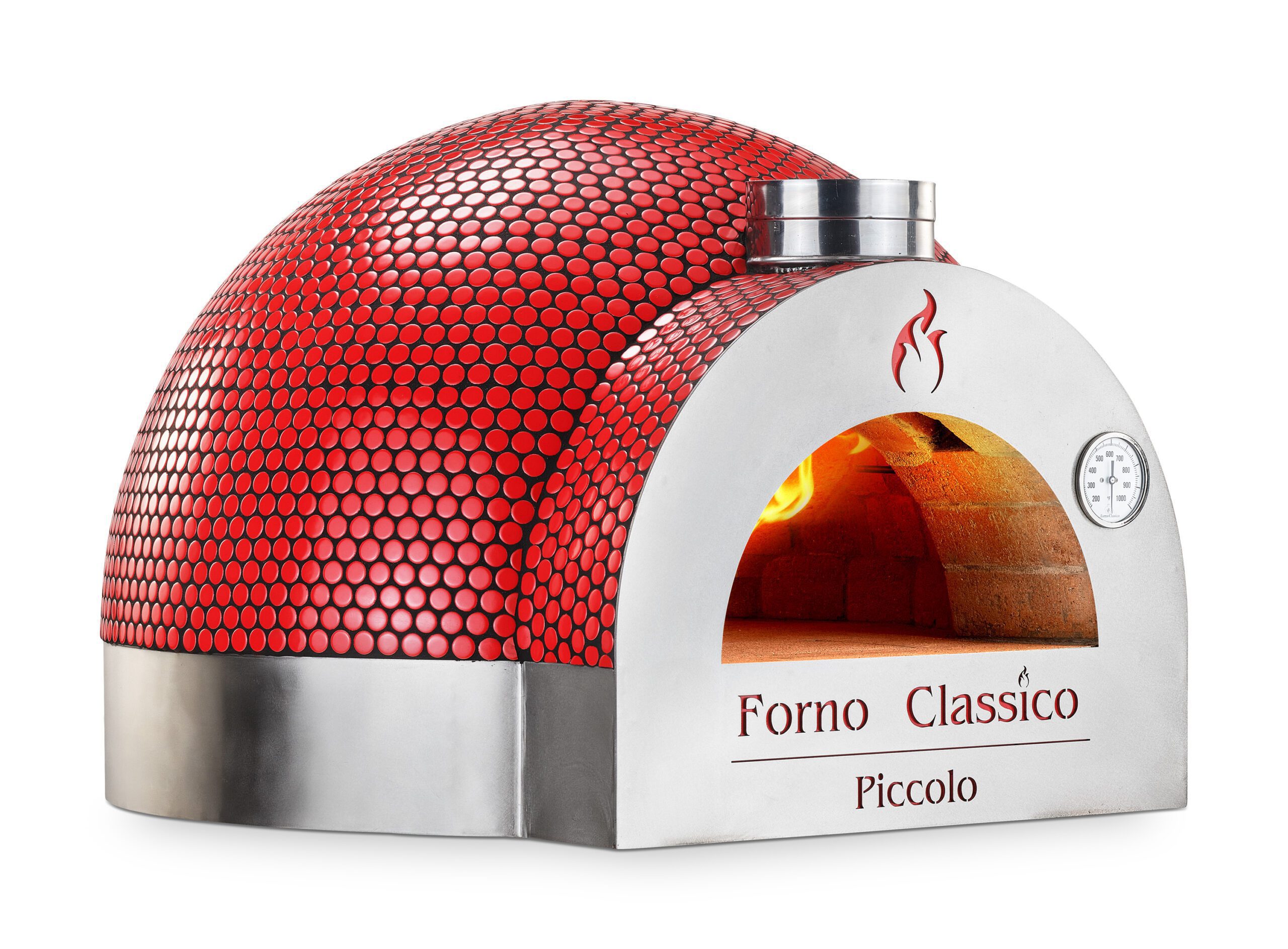 Red Forno Classico Italian Brick pizza oven.