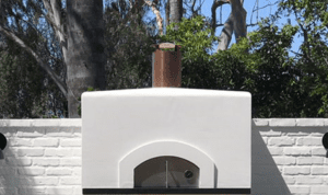 Square brick Italian pizza ovens.
