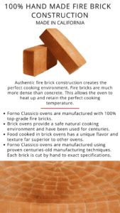 Italian pizza oven brick construcyion
